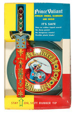 PRINCE VALIANT JEWELED SWORD, SCABBARD AND SHIELD BOXED SET.