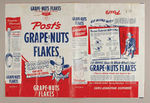 "HOPALONG CASSIDY'S FAVORITE WHOLE WHEAT CEREAL/POST'S GRAPE-NUTS FLAKES" BOX WRAPPER.