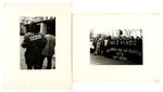 TEN PROFESSIONAL QUALITY BLACK AND WHITE PHOTOS OF CIRCA 1970 WAR PROTEST RALLIES.