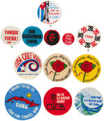 USA BLOCKADE OF CUBA (1 S.D.S.) AND RELATED 12 BUTTONS FROM THE LEVIN COLLECTION.
