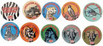 BRITISH 1981  “GOLDEN WONDER” FULL SET OF “OPERATION SURVIVAL” ECOLOGY CAUSE BUTTONS.