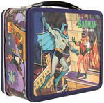 "BATMAN & ROBIN" UNUSED METAL LUNCHBOX WITH THERMOS.