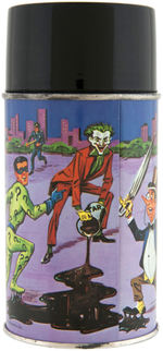 "BATMAN & ROBIN" UNUSED METAL LUNCHBOX WITH THERMOS.