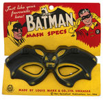 "BATMAN MASK SPECS" CARDED MARX NOVELTY GLASSES.