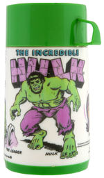 "THE INCREDIBLE HULK" UNUSED METAL LUNCHBOX WITH THERMOS.