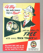 DICK TRACY HAT WITH PREMIUM RING STANDEE.