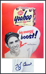 AUTOGRAPHED "YOGI BERRA" SOFT DRINK POSTER.