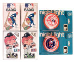 YANKEES/METS FIGURAL RADIOS AND NIGHTLIGHTS SEALED IN PACKAGING.