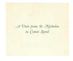 " A VISIT FROM ST. NICHOLAS TO COMIC LAND" KFS COMIC STRIP CHARACTER PROMOTIONAL CHRISTMAS FOLDER.