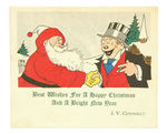 " A VISIT FROM ST. NICHOLAS TO COMIC LAND" KFS COMIC STRIP CHARACTER PROMOTIONAL CHRISTMAS FOLDER.