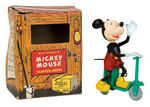 "WALT DISNEY'S MICKEY MOUSE SCOOTER-JOCKEY" BOXED WIND-UP TOY.