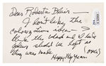 JAMES STEWART HANDWRITTEN NOTE.