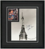 ASTRONAUT JOHN GLENN SIGNED PHOTO FRAMED DISPLAY.