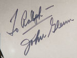 ASTRONAUT JOHN GLENN SIGNED PHOTO FRAMED DISPLAY.