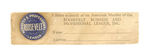 FDR BUSINESS LEAGUE LITHO WITH ENROLLMENT STUB.