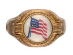 GENE AUTRY AND DELL COMIC BOOKS SUBSCRIPTION PREMIUM RINGS:  FLAG PLUS RARE EAGLE.