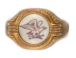 GENE AUTRY AND DELL COMIC BOOKS SUBSCRIPTION PREMIUM RINGS:  FLAG PLUS RARE EAGLE.