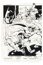 "BATMAN" #392 ORIGINAL TOM MANDRAKE COMIC BOOK PAGE ART.