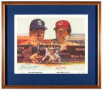 KEN GRIFFEY JR. & SR. DOUBLE SIGNED LARGE FRAMED LIMITED EDITION PRINT.