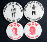 KERRY AND KEVIN VON ERICH "WORLD CLASS WRESTLING" BUTTON LOT.