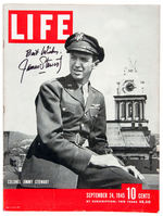 "BEST WISHES JAMES STEWART" VINTAGE SIGNED "LIFE" MAGAZINE.