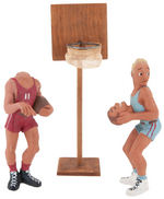 BASKETBALL PLAYERS “RITTGERS” THREE PIECE FIGURE SET.