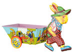 EASTER BUNNY TIN PULL CART BY CHEIN.