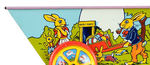 EASTER BUNNY TIN PULL CART BY CHEIN.