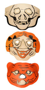 HALLOWEEN MASKS, HATS, PARTY FAVORS, POSTCARDS.