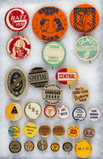 PHILADELPHIA AREA SCHOOLS LARGE GROUP OF 1930s-1940s BUTTONS.