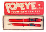 "POPEYE FOUNTAIN PEN SET" IN BOX.