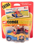 "POPEYE PADDLE-WAGON/CORGI JUNIORS WHIZZWHEELS" ON BLISTER CARD