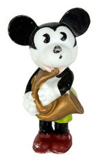 "MICKEY MOUSE" WITH FRENCH HORN LARGE SIZE 1930s BISQUE.