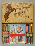 "KING OF THE COWBOYS ROY ROGERS CRAYON SET WITH PICTURES AND STENCILS" BOXED.