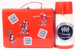 RARE SCHOOL THEME VINYL LUNCH BOX W/THERMOS.