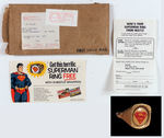 "SUPERMAN NESTLE RING" PREMIUM W/ENVELOPE AND PAPERWORK.