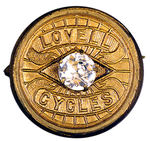 "LOVELL CYCLES" W/LARGE "DIAMOND" CENTER.