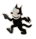 BLUE-EYED FELIX SILVER PIN.