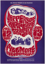 BILL GRAHAM CONCERT POSTER BG-23 FEATURING JEFFERSON AIRPLANE & THE GRATEFUL DEAD.