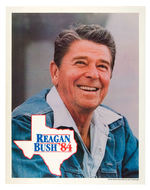 REAGAN POSTERS FROM FOUR STATES INCLUDING TWO COATTAIL TRIGATES.