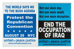 FOUR POSTERS PROTESTING BUSH AND REPUBLICAN CONVENTION IN NYC 2004.