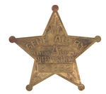 RARE AUTRY "FLYING-A-RANCH SHERIFF'S POSSE" SERIALLY NUMBERED BADGE.