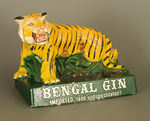 "BENGAL GIN" PAINTED CHALK FIGURAL DISPLAY.