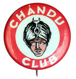 "CHANDU CLUB" RARE BUTTON.