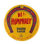 "HI!-HUMPHREY" JOE PALOOKA CHARACTER RARE IDEAL DOLL BUTTON.