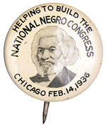 RARE "NATIONAL NEGRO CONGRESS" 1936 BUTTON.