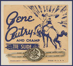 "GENE AUTRY & CHAMP TIE SLIDE" CARDED.