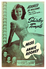 SHIRLEY TEMPLE “MISS ANNIE ROONEY” PRESS BOOK AND POSTER LOT.