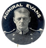 ADMIRAL EVANS "GREAT WHITE FLEET" BUTTON.