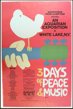 ORIGINAL WOODSTOCK CONCERT POSTER.